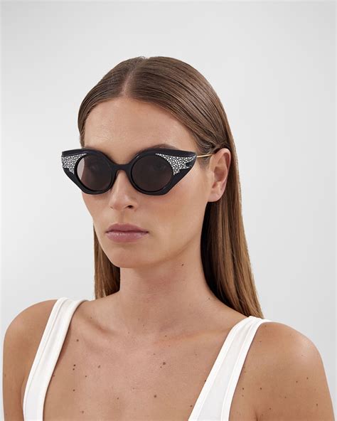 gucci embellished cat-eye acetate sunglasses|best designer cat eye sunglasses.